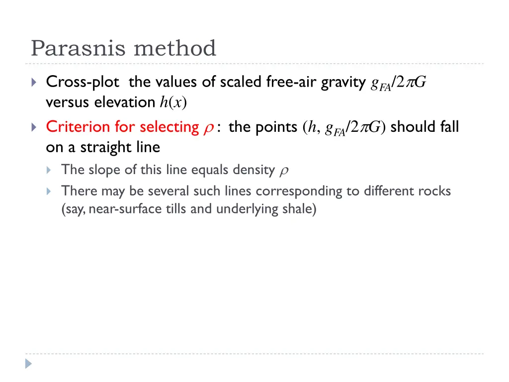 parasnis method