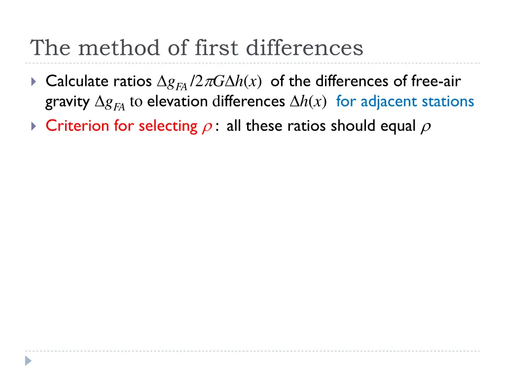 the method of first differences