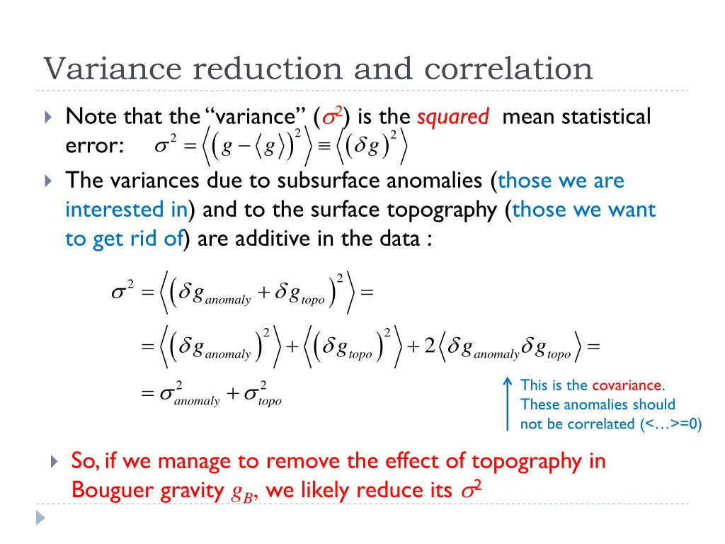 variance reduction and correlation