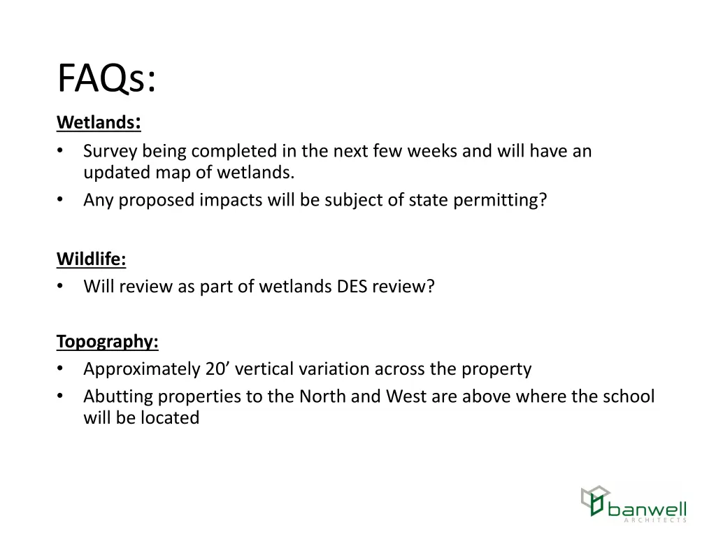 faqs wetlands survey being completed in the next