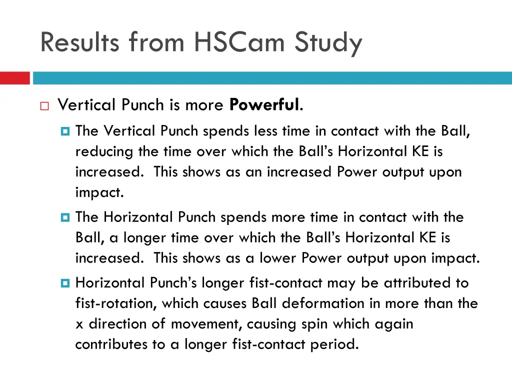 results from hscam study 1