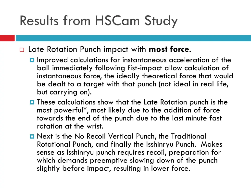 results from hscam study 3