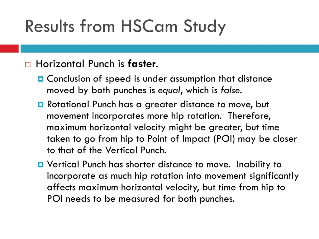 results from hscam study