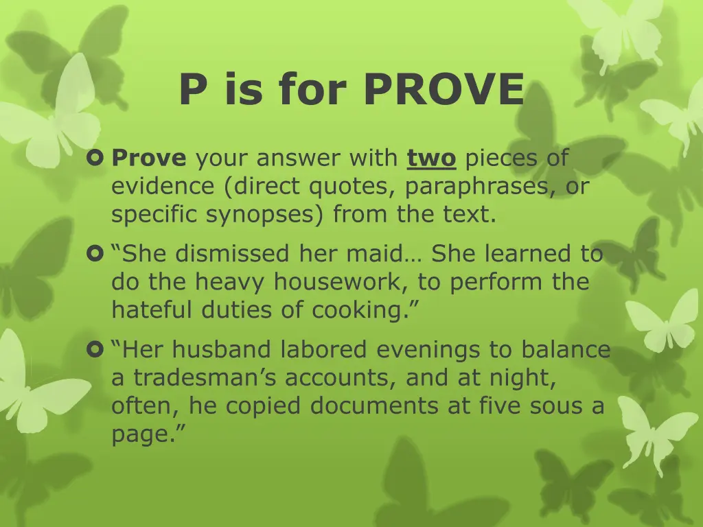 p is for prove