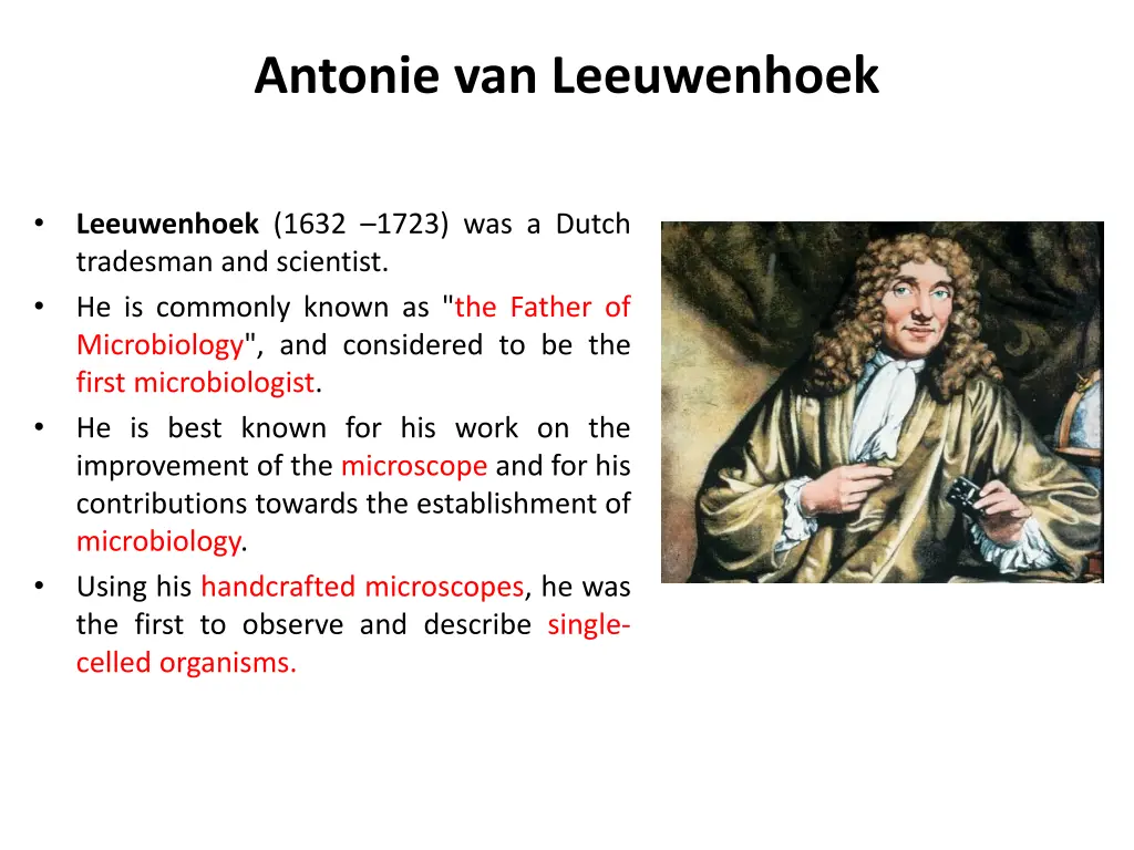 antonie van leeuwenhoek