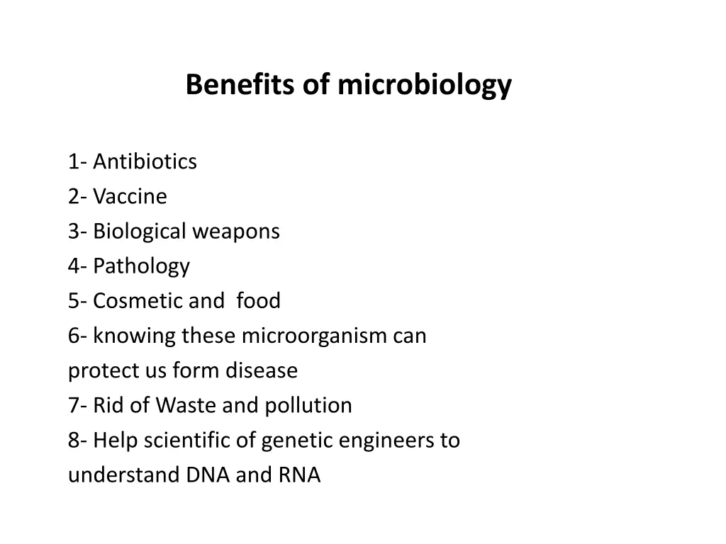 benefits of microbiology