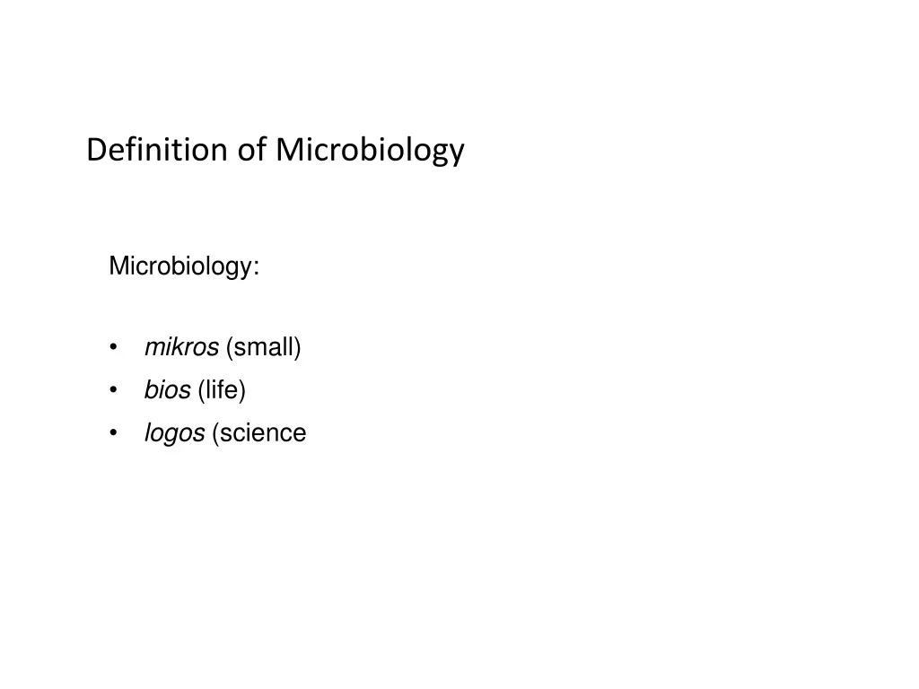 definition of microbiology