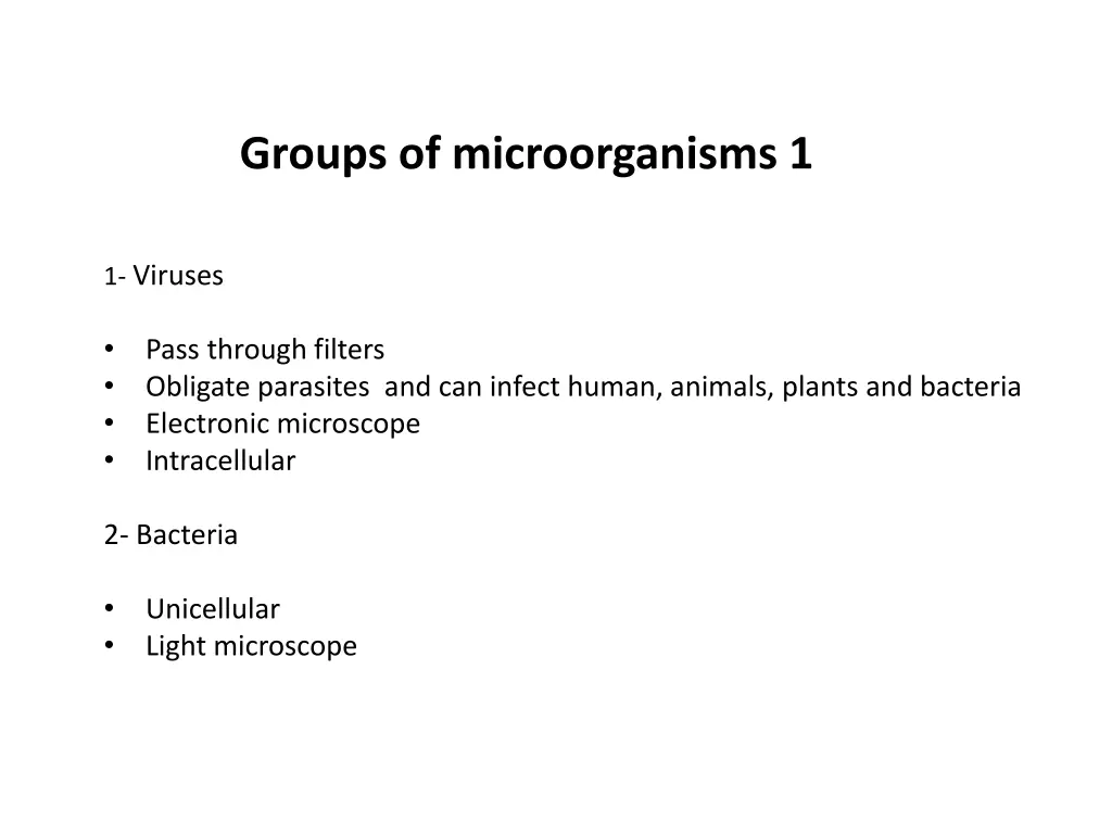 groups of microorganisms 1