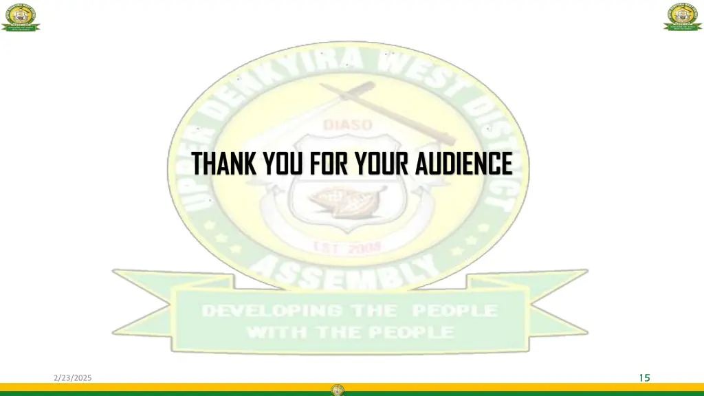 thank you for your audience