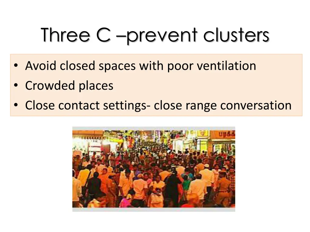three c prevent clusters