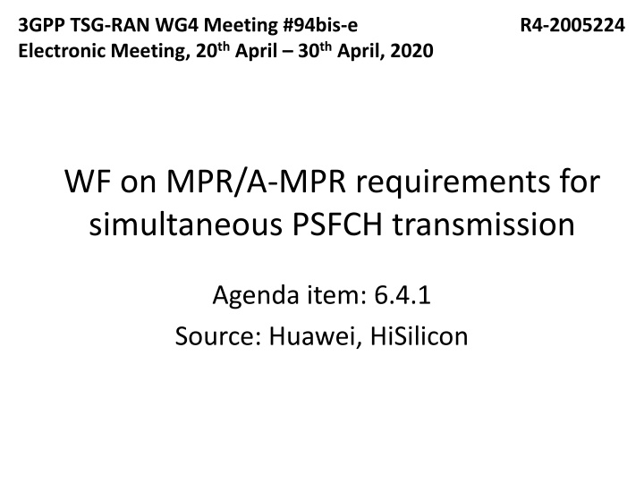 3gpp tsg ran wg4 meeting 94bis e electronic