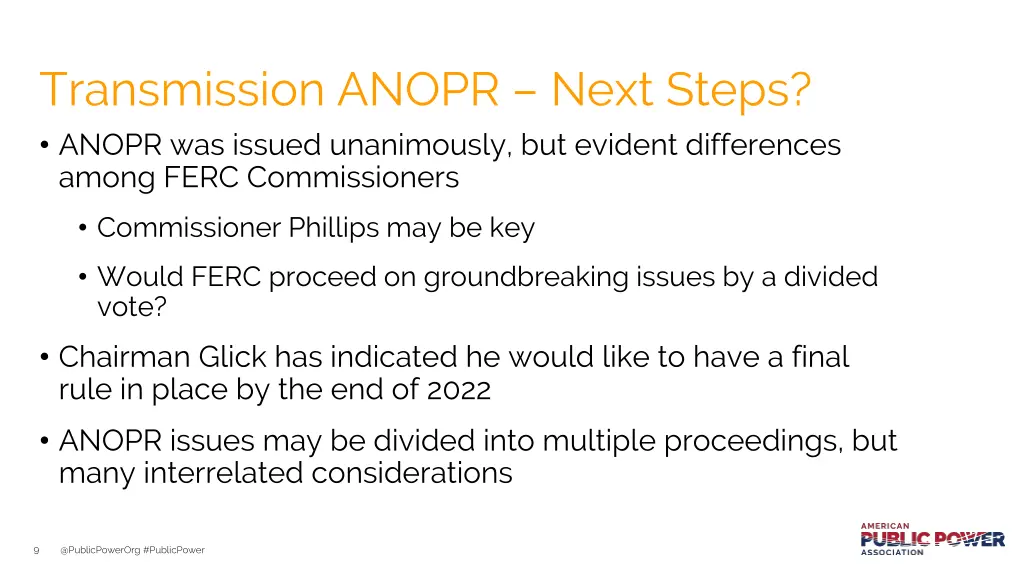 transmission anopr next steps anopr was issued