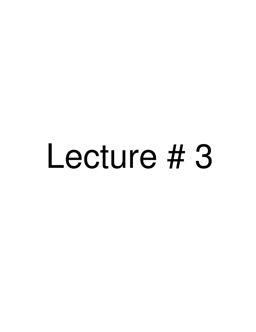 lecture 3