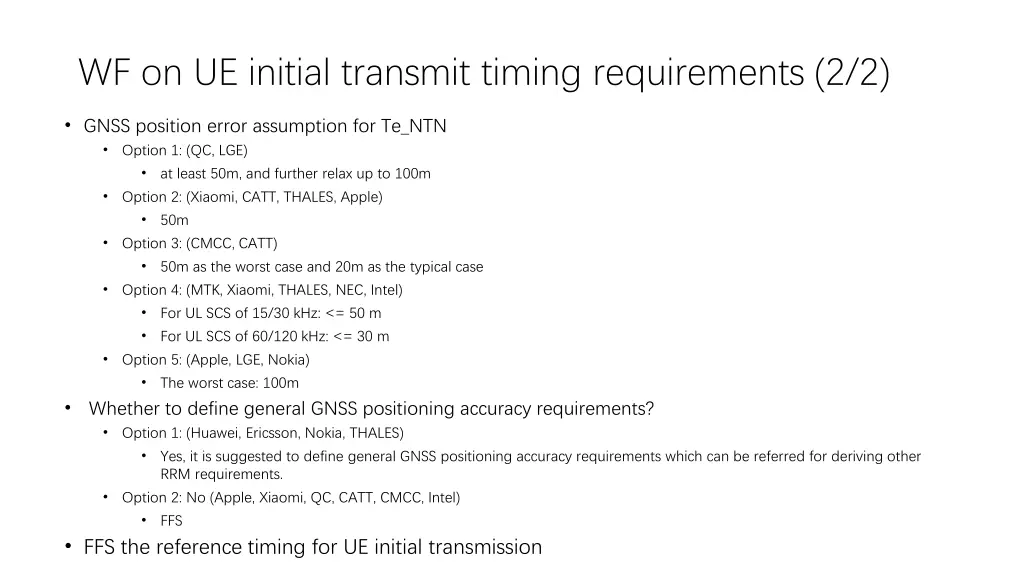 wf on ue initial transmit timing requirements 2 2