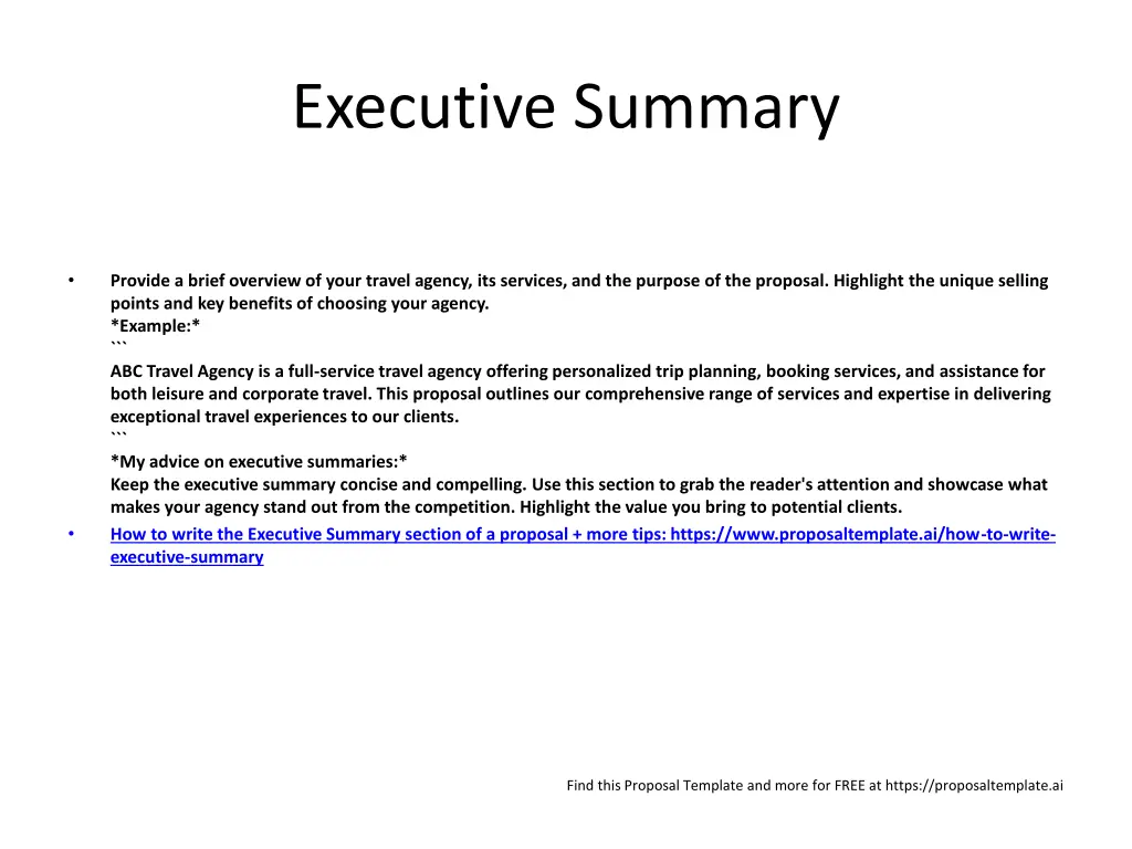 executive summary