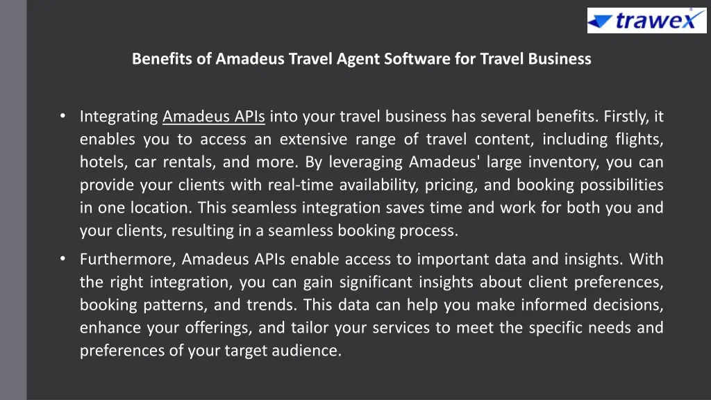 benefits of amadeus travel agent software