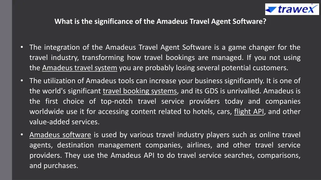 what is the significance of the amadeus travel