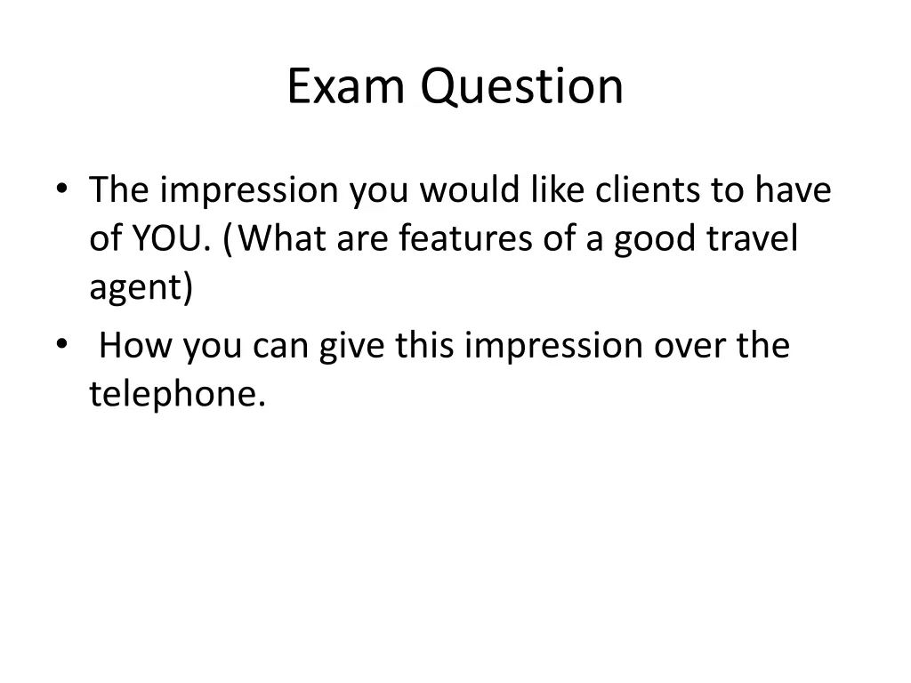 exam question