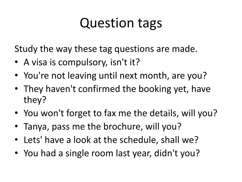 question tags