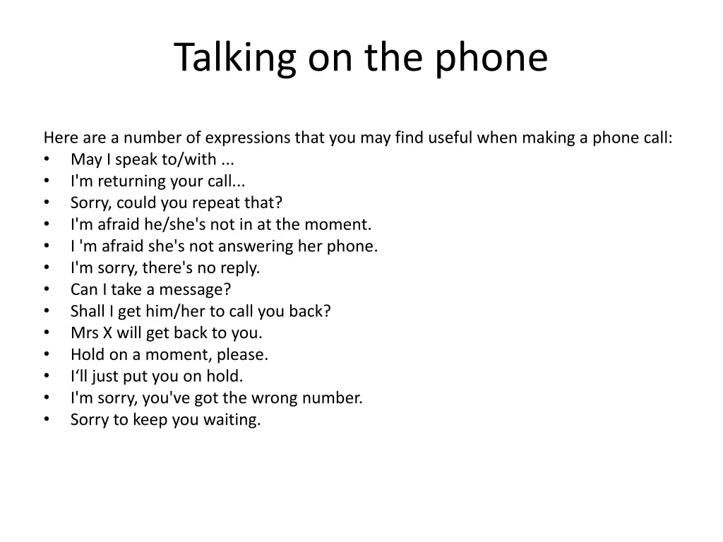 talking on the phone 1