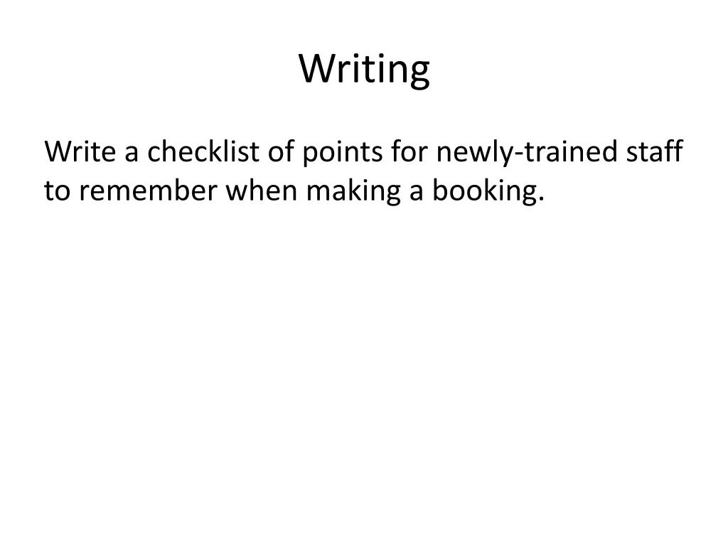 writing