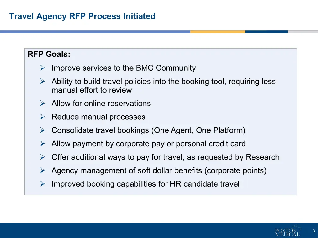 travel agency rfp process initiated