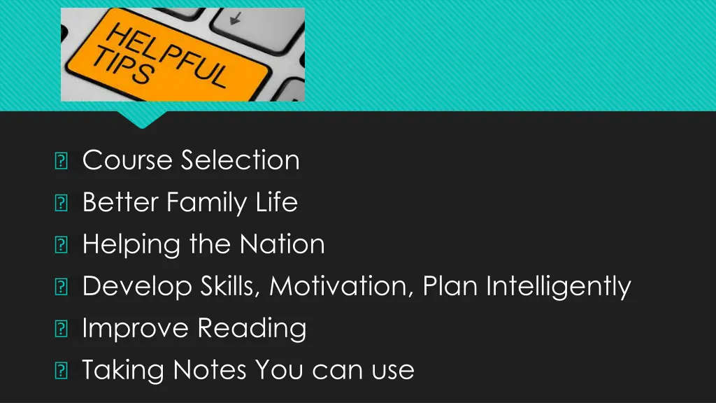 course selection better family life helping
