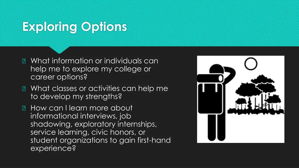 exploring options