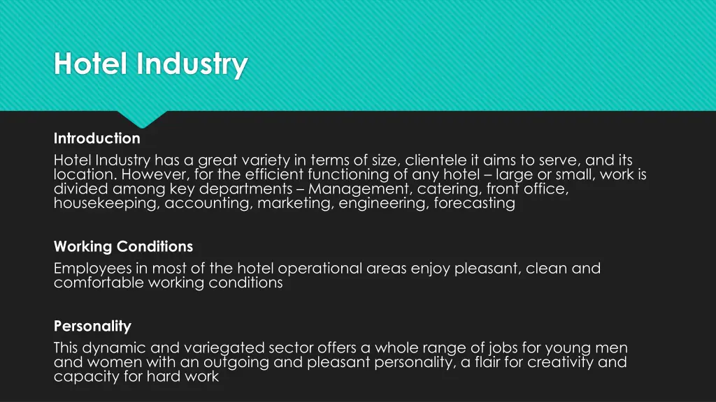 hotel industry