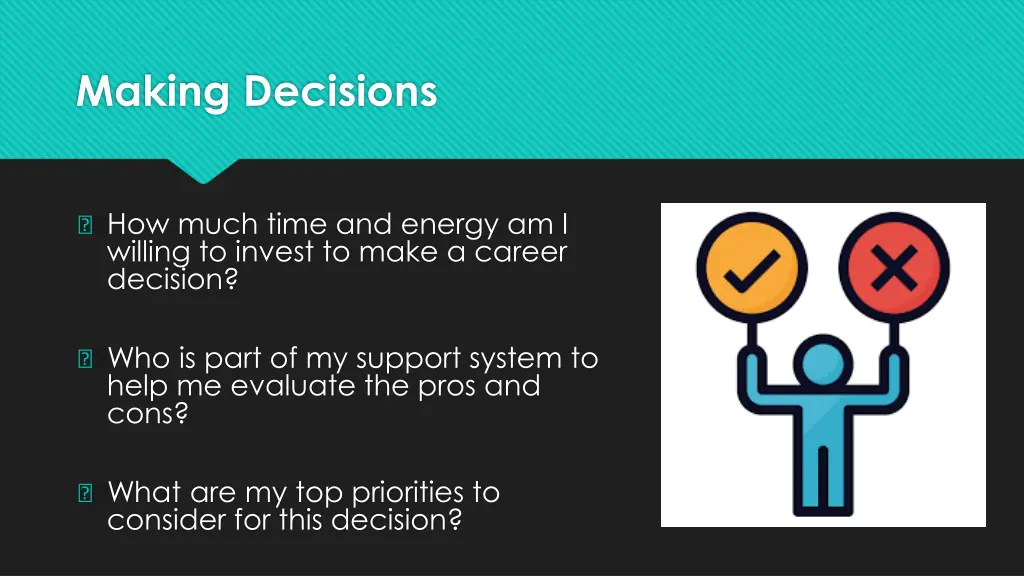 making decisions