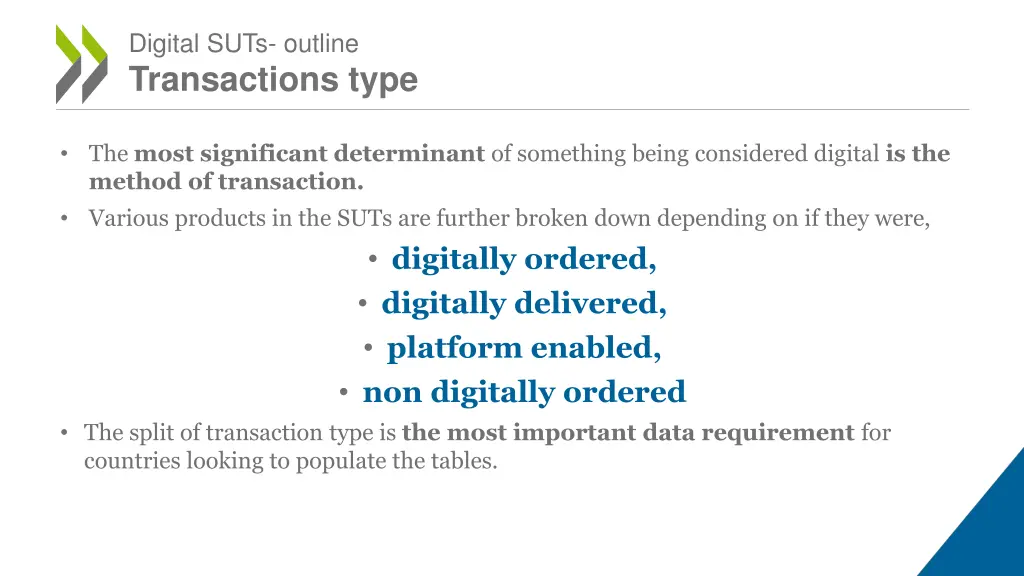 digital suts outline transactions type