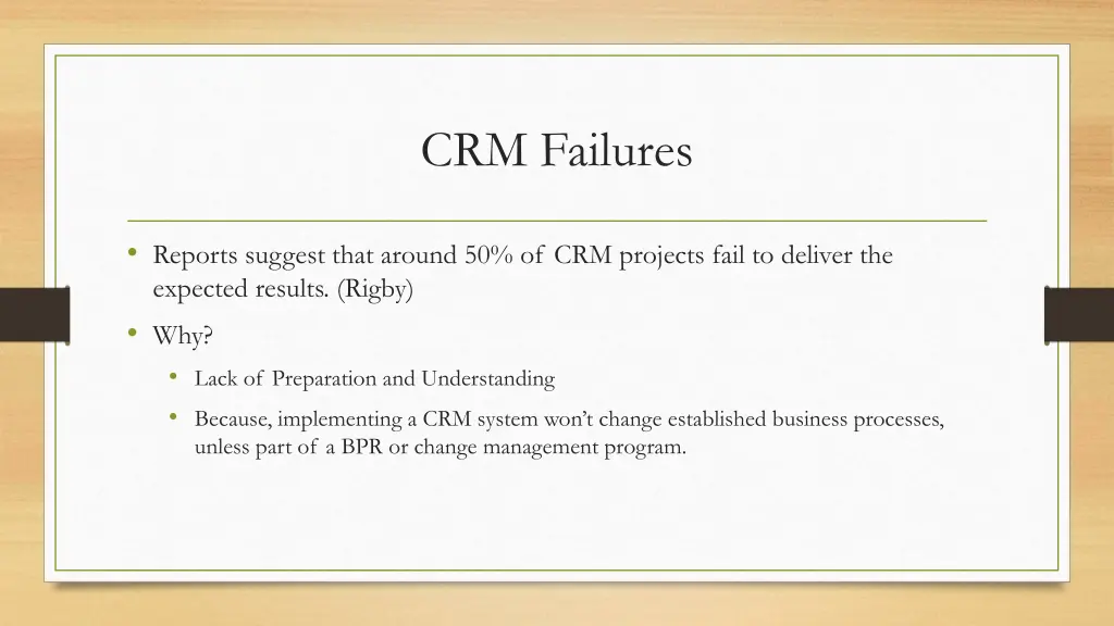 crm failures