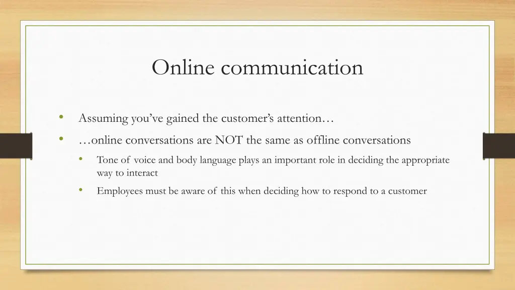 online communication