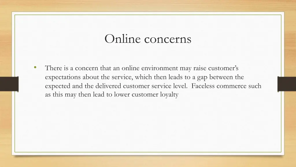 online concerns