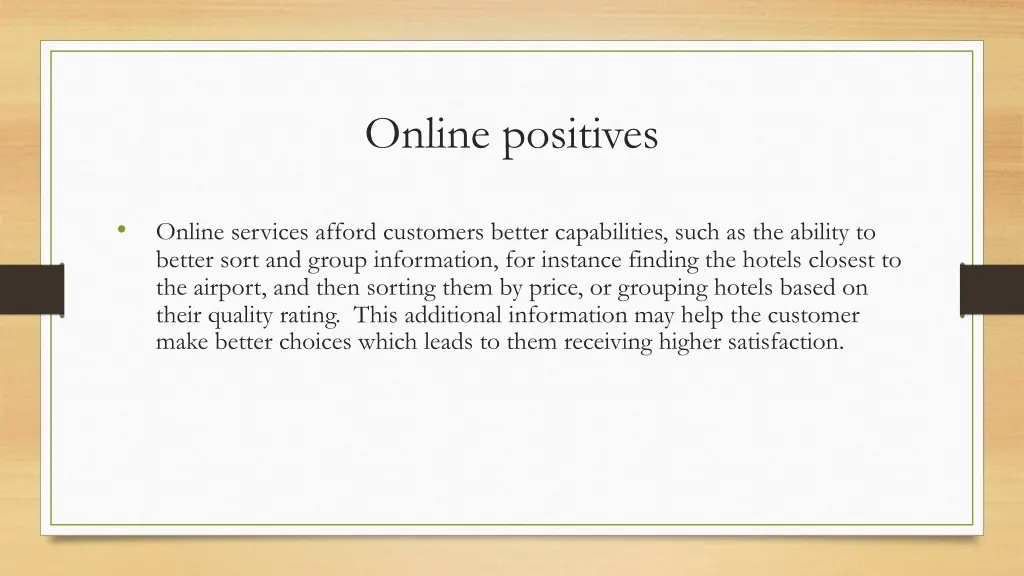 online positives