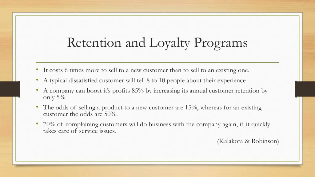 retention and loyalty programs