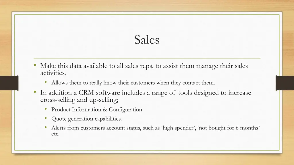 sales