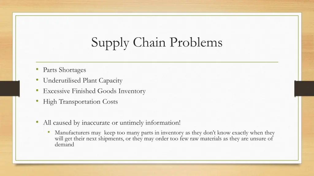 supply chain problems