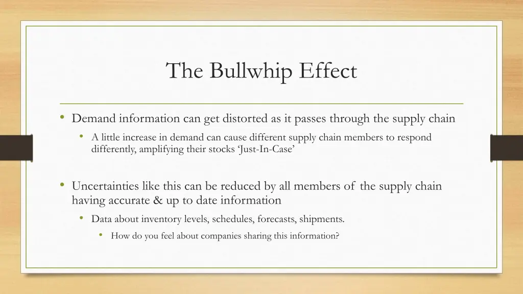 the bullwhip effect