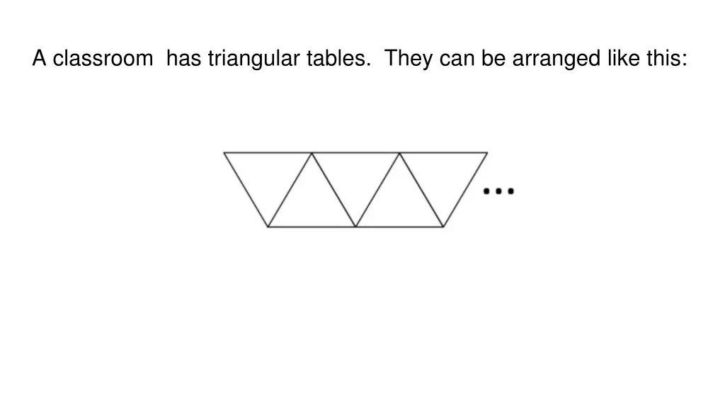 a classroom has triangular tables they 1