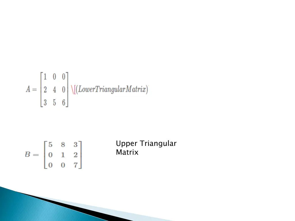 upper triangular matrix