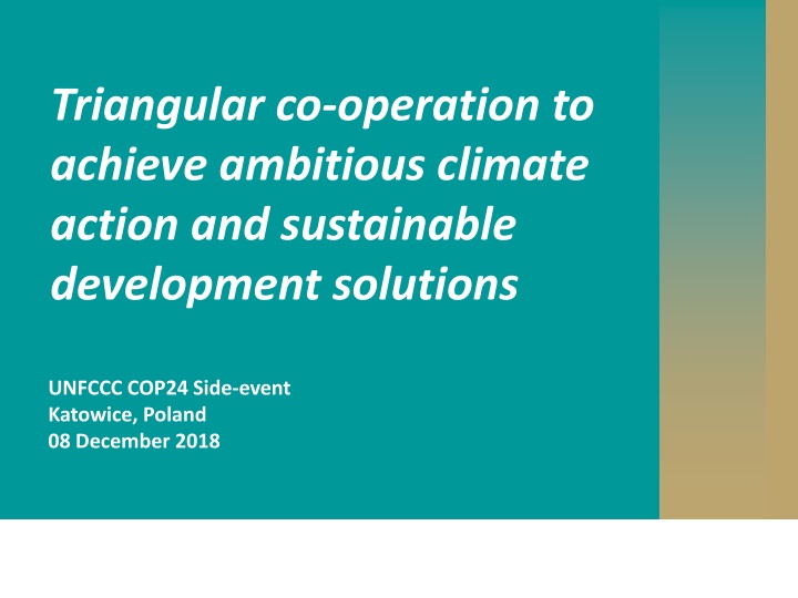 triangular co operation to achieve ambitious