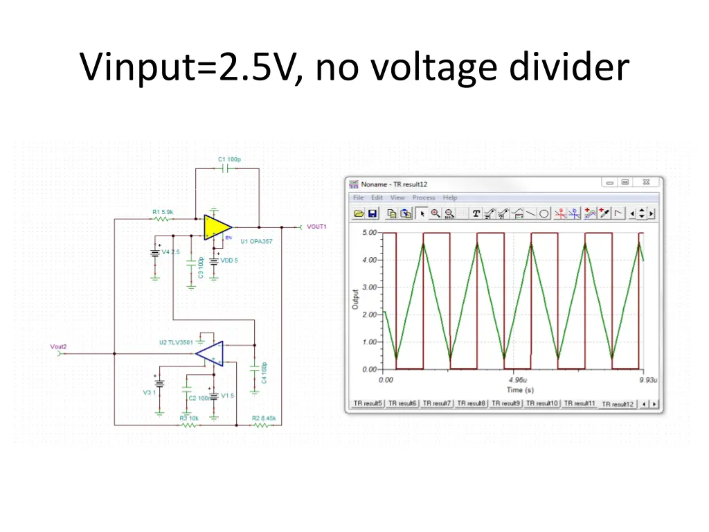 vinput 2 5v no voltage divider