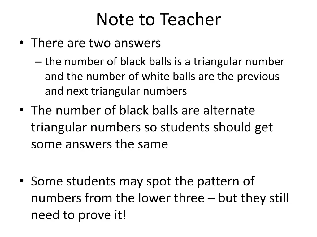 note to teacher