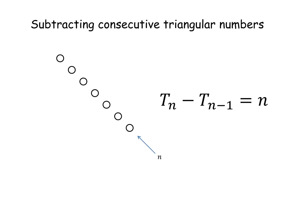 subtracting consecutive triangular numbers 2