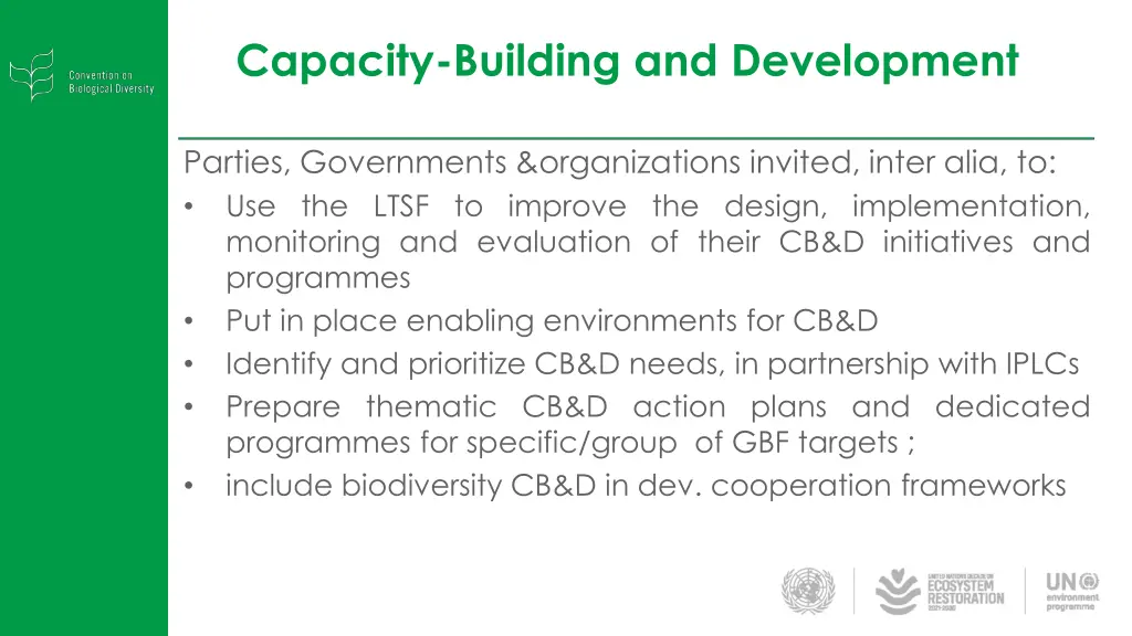 capacity building and development
