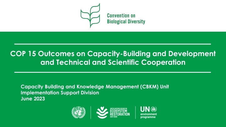 cop 15 outcomes on capacity building