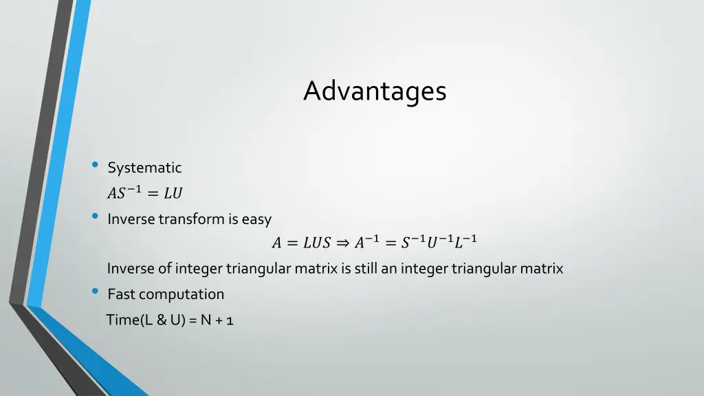 advantages