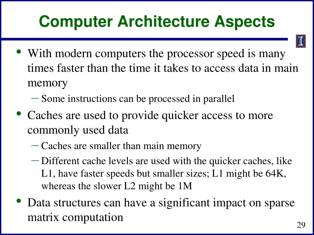 computer architecture aspects
