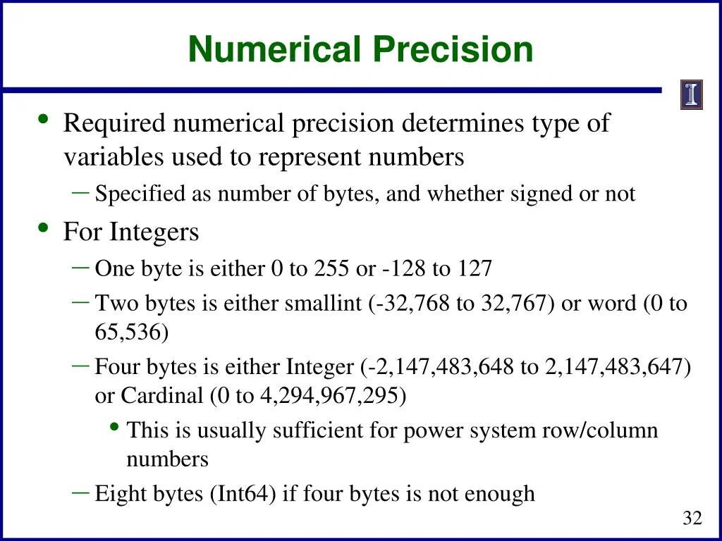 numerical precision